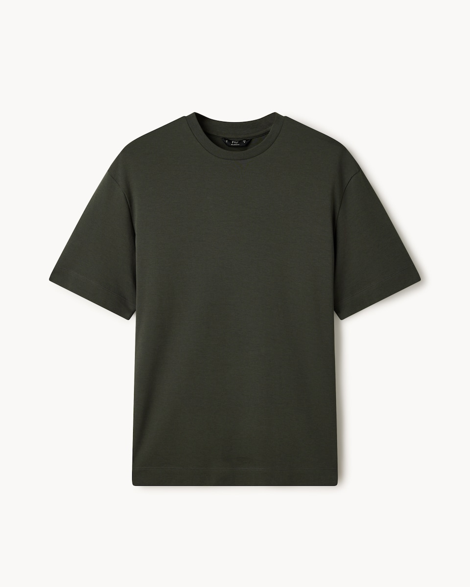 image 1 of F&F Pure Cotton Relaxed Fit T-Shirt in Green