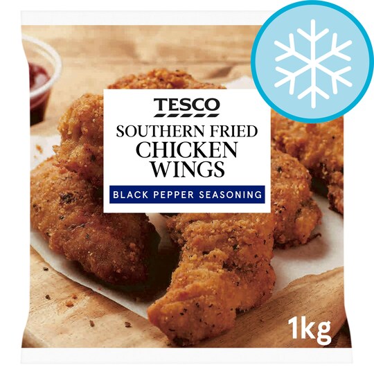 Tesco American Southern Fried Chicken Wings 1Kg Tesco Groceries