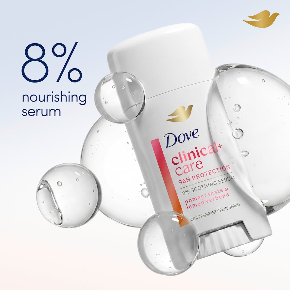 image 1 of Dove Clinical Care Pomegranate & Lemon Verbena Antiperspirant Deodorant Soothing Serum Cream 60ml