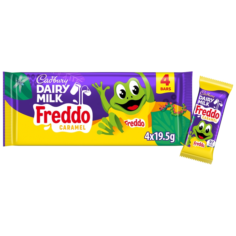 Cadbury Dairy Milk Caramel Freddo Chocolate Kids Multipack 4 x 18g