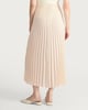 image 4 of F&F Satin Look Pleated Midi Skirt in Cream