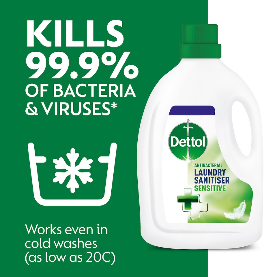 image 1 of Dettol Antibacterial Laundry Cleanser Liquid Sensitive 2.5L