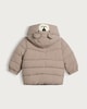 image 2 of F&F Baby Bear Hood Shower Resistant Puffer Jacket in Brown
