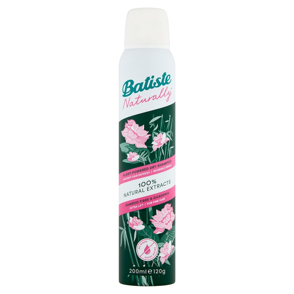 image 1 of Batiste Naturally Dry Shampoo Bamboo Gardenia 200Ml