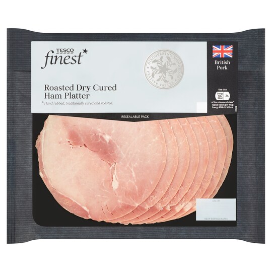 Tesco Finest Dry Cured Roast Ham Platter 200G Tesco Groceries