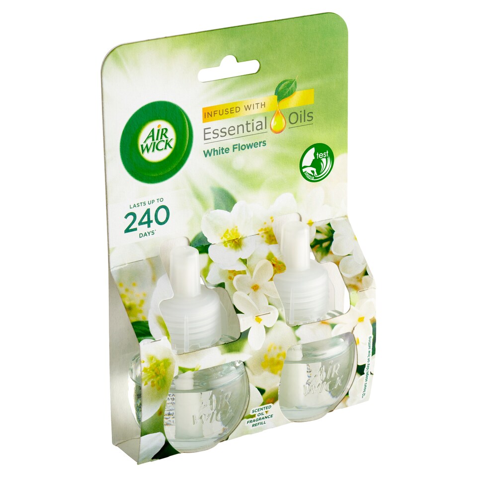 Obrázek 1 pro produkt Air Wick Essential Oils Tekutá náplň do elektrického přístroje bílé květy 2 x 19ml