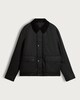 image 5 of F&F Corduroy Collar Shower Resistant Jacket in Black