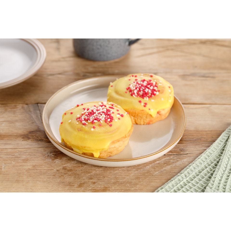 image 1 of Tesco Raspberry Jam Trifle Buns 2 Pack