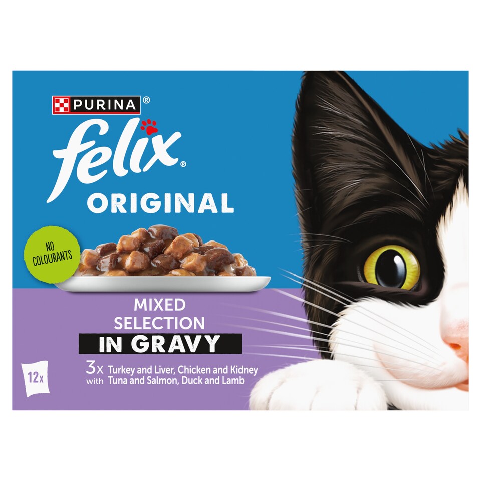 image 1 of FELIX ORIGINAL Mixed Selection in Gravy Wet Cat Food 12x85g