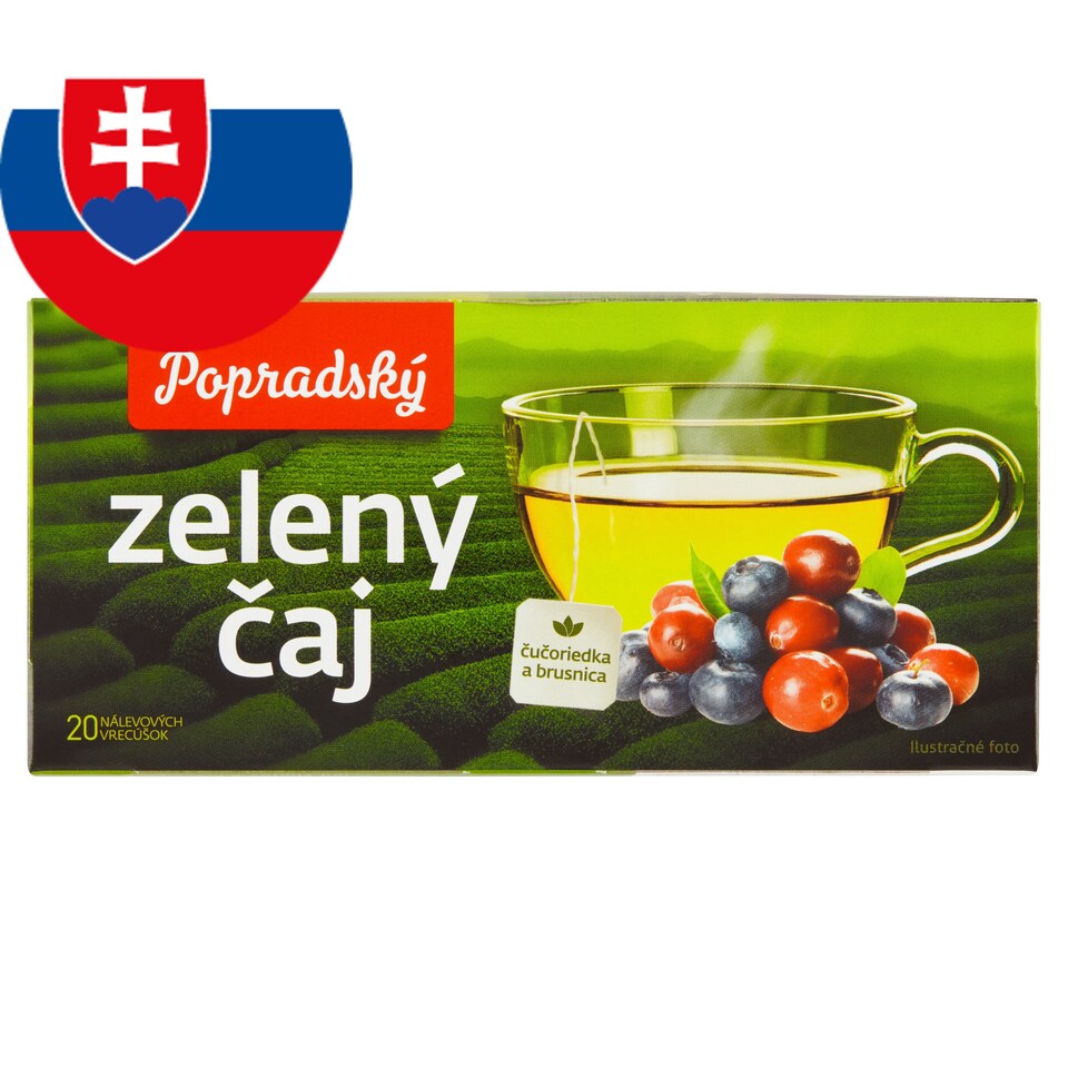 obrázok 1 z Popradský Zelený čaj čučoriedka a brusnica 30 g