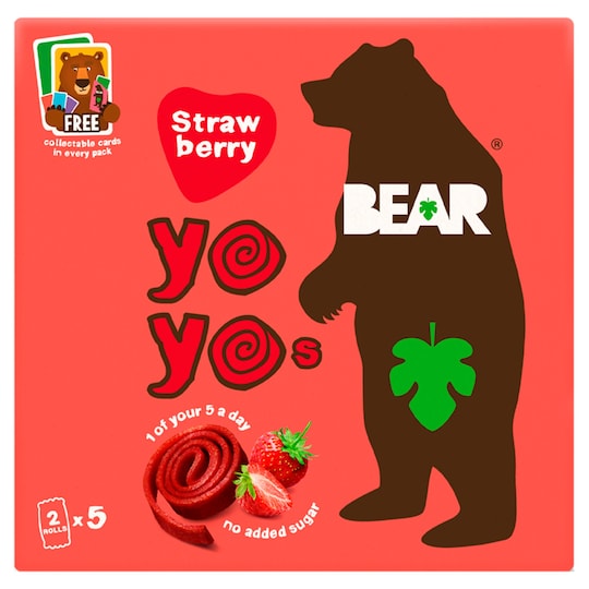 Bear Strawberry Yoyo Multipack 5X20g Tesco Groceries