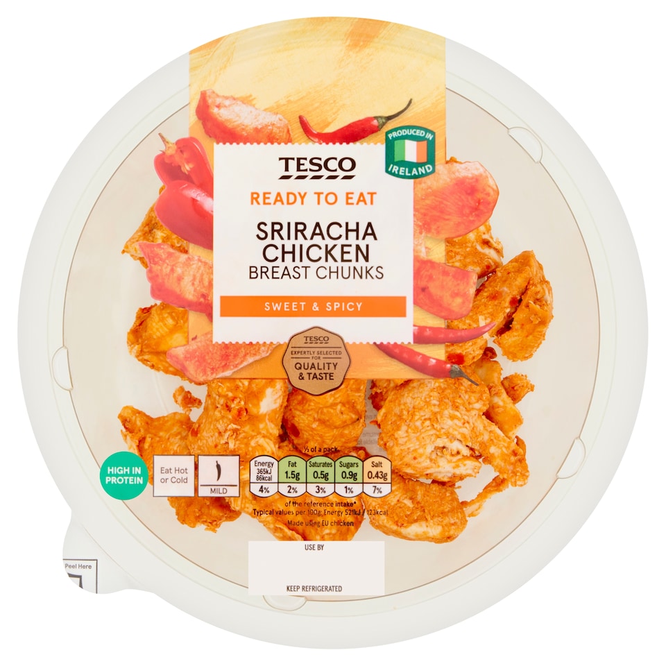 Tesco Siracha Chicken Breast Chunks 140g