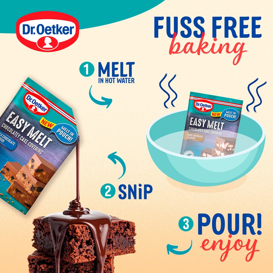 image 1 of Dr. Oetker Easy Melt Chocolaty Cake Covering Milk Chocolate Cover 150g
