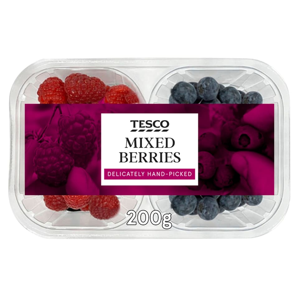 Tesco Raspberries & Blueberries 200G