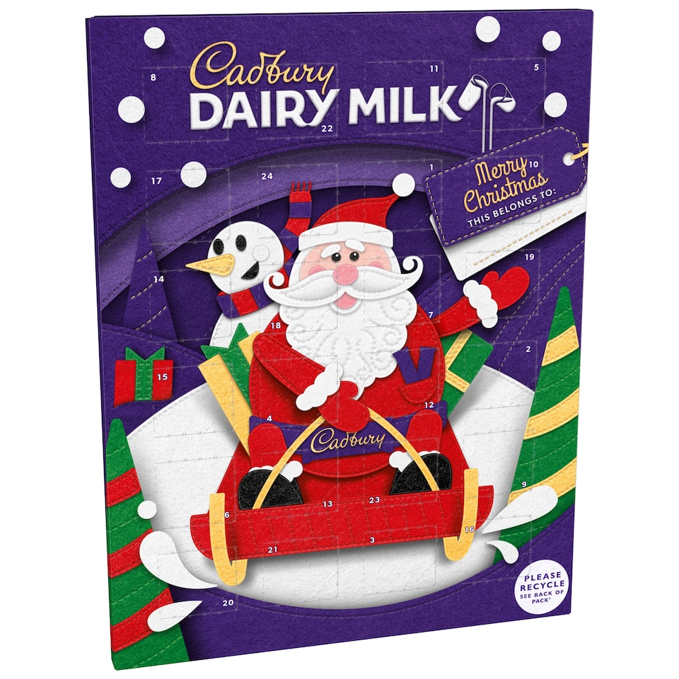 image 1 of Cadbury Dairy Milk Chocolate Xmas Advent Calendar 90g