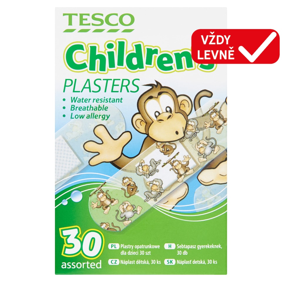 Tesco Children's Plasters 30 pcs