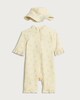 image 1 of F&F Baby 2-Piece Lemon Print Sunsafe Swimsuit and Hat Set in Yellow