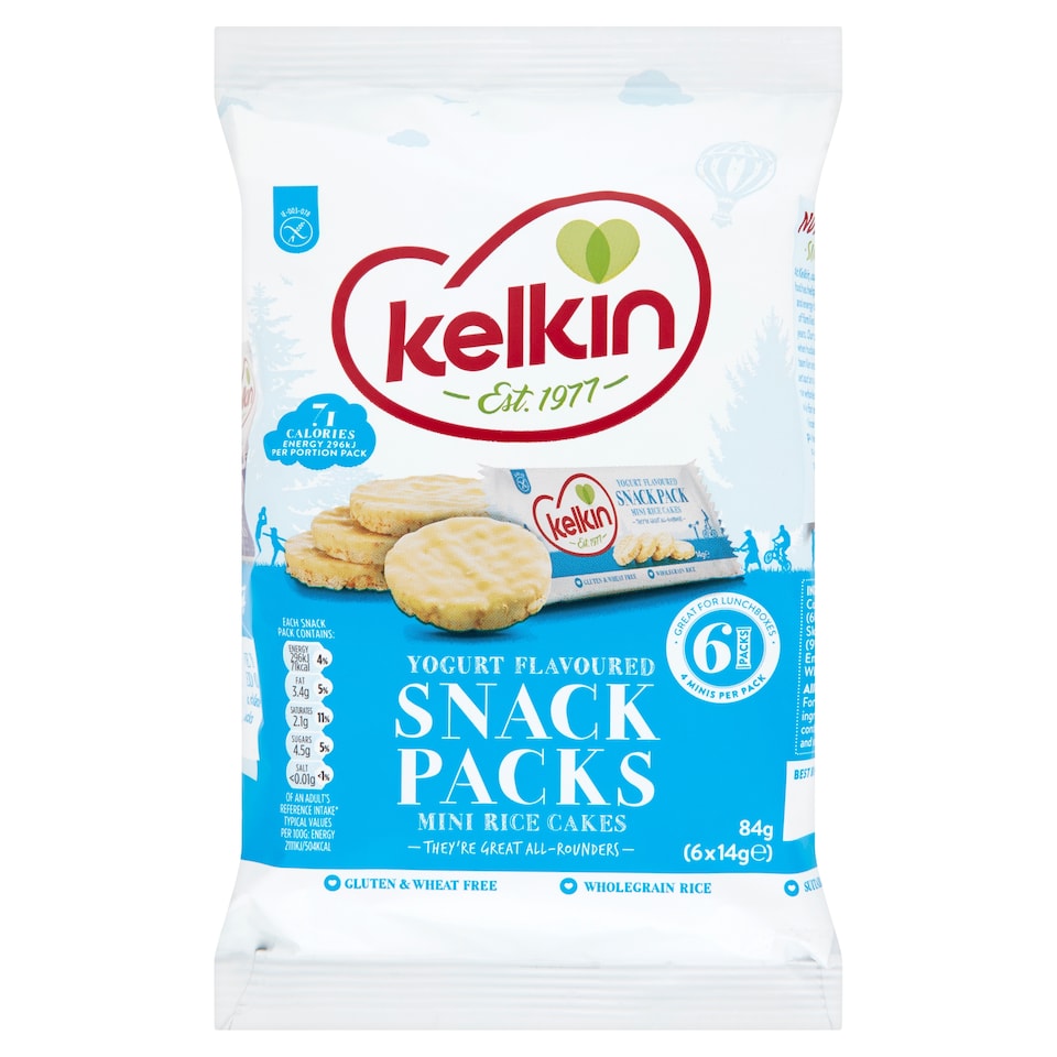 Kelkin Snack Pack Yoghurt Mini Rice Cakes 6X14g