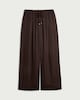 image 4 of The F&F Edit Satin Wide Leg Co-ord Trousers in Chocolate