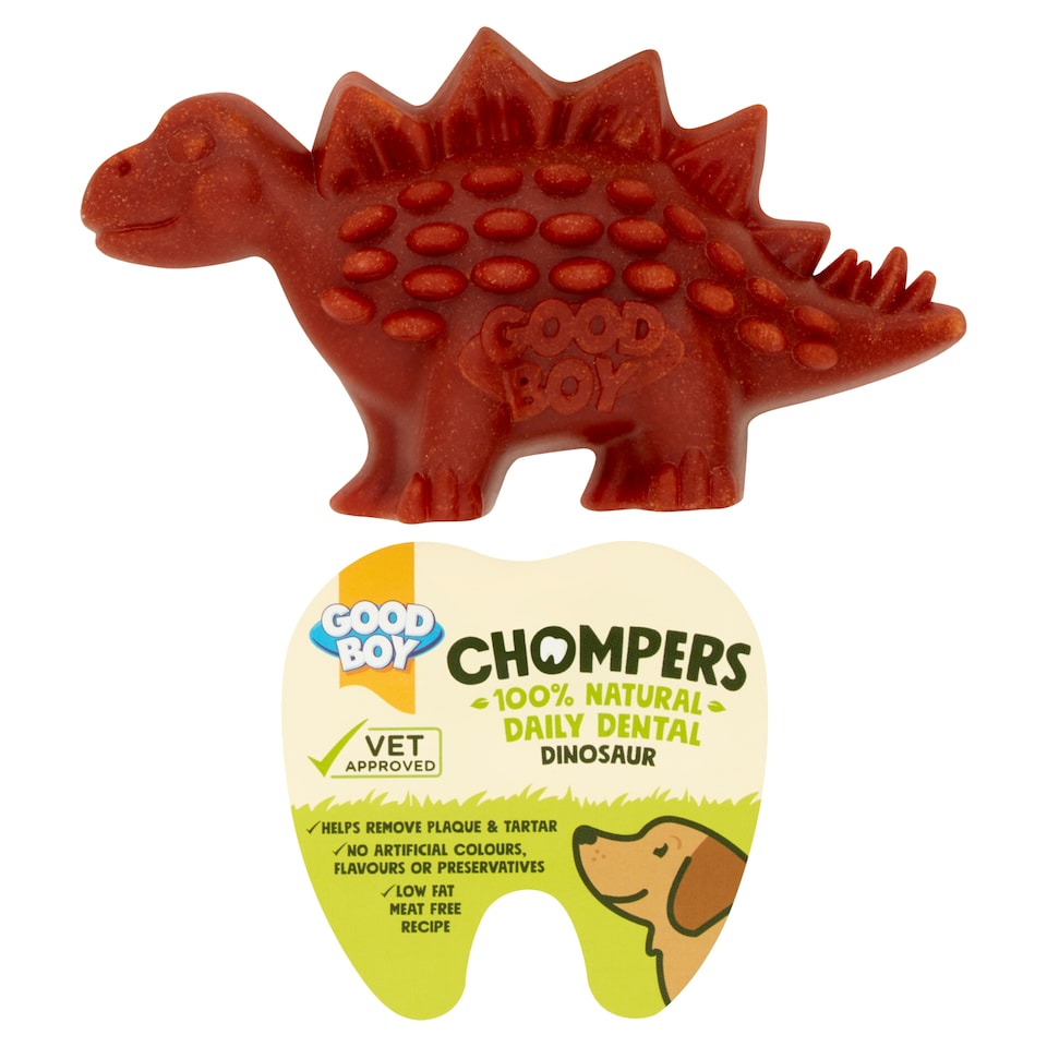 image 1 of Good Boy Chompers Treats Dinosaur 60G