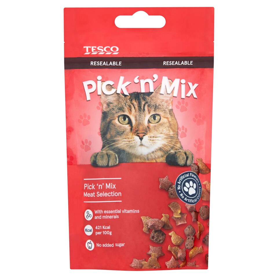 Tesco Cat Treats Pick N Mix Meat 65G