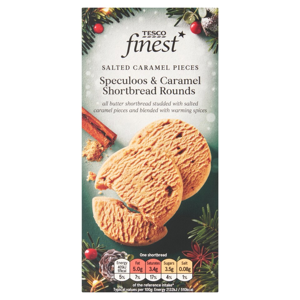 Tesco Finest Sušenky s kousky slaného karamelu a kořením 150g