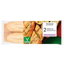 Tesco 2 Garlic Baguettes 410G