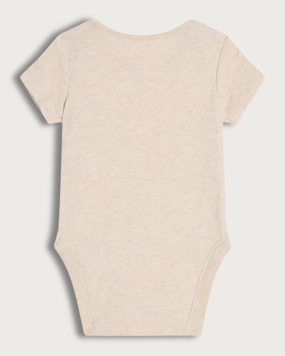 image 1 of F&F Baby 5-Pack Pure Cotton Short Sleeved Bodysuits in White