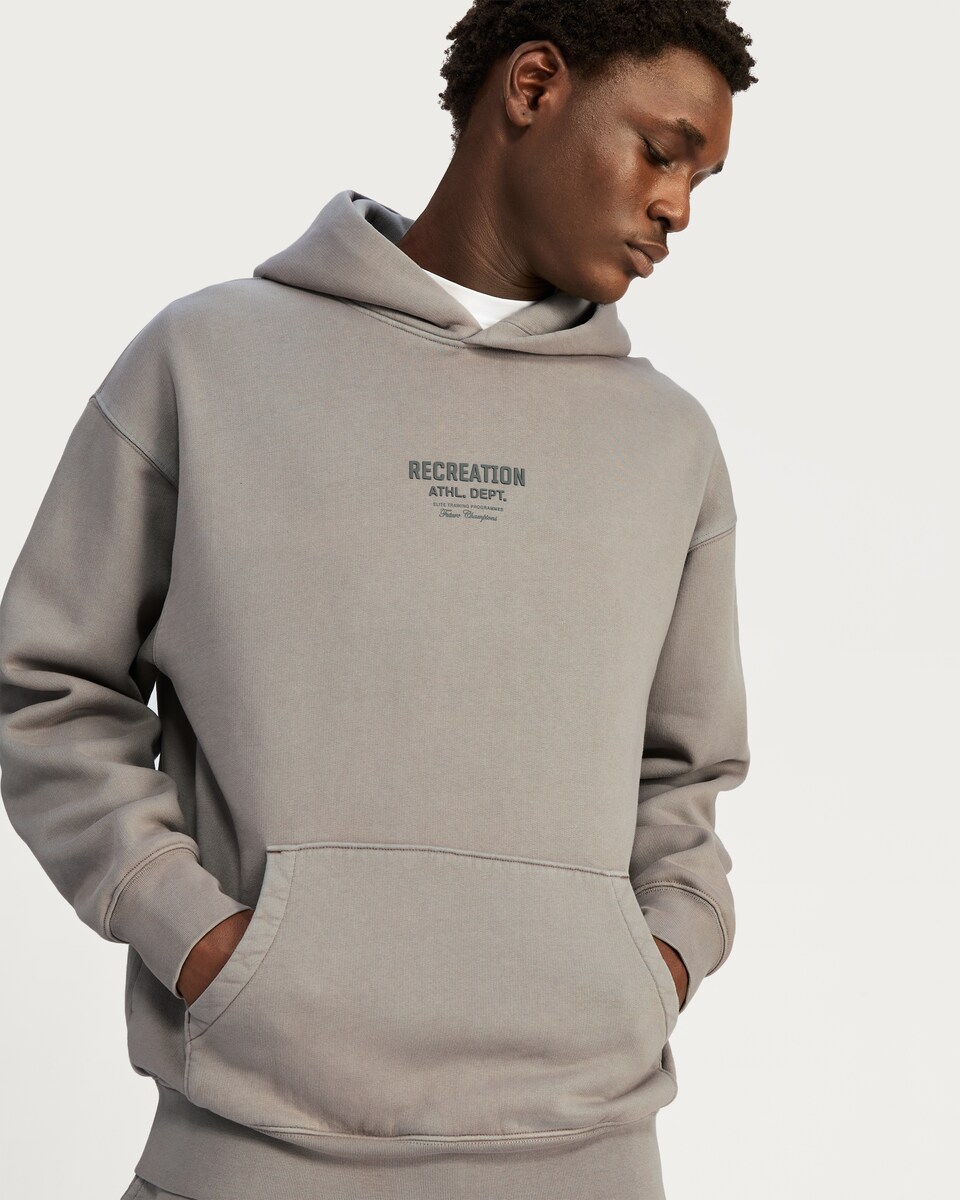 image 1 of F&F Pure Cotton Recreation Athl Dept Hoodie in Grey
