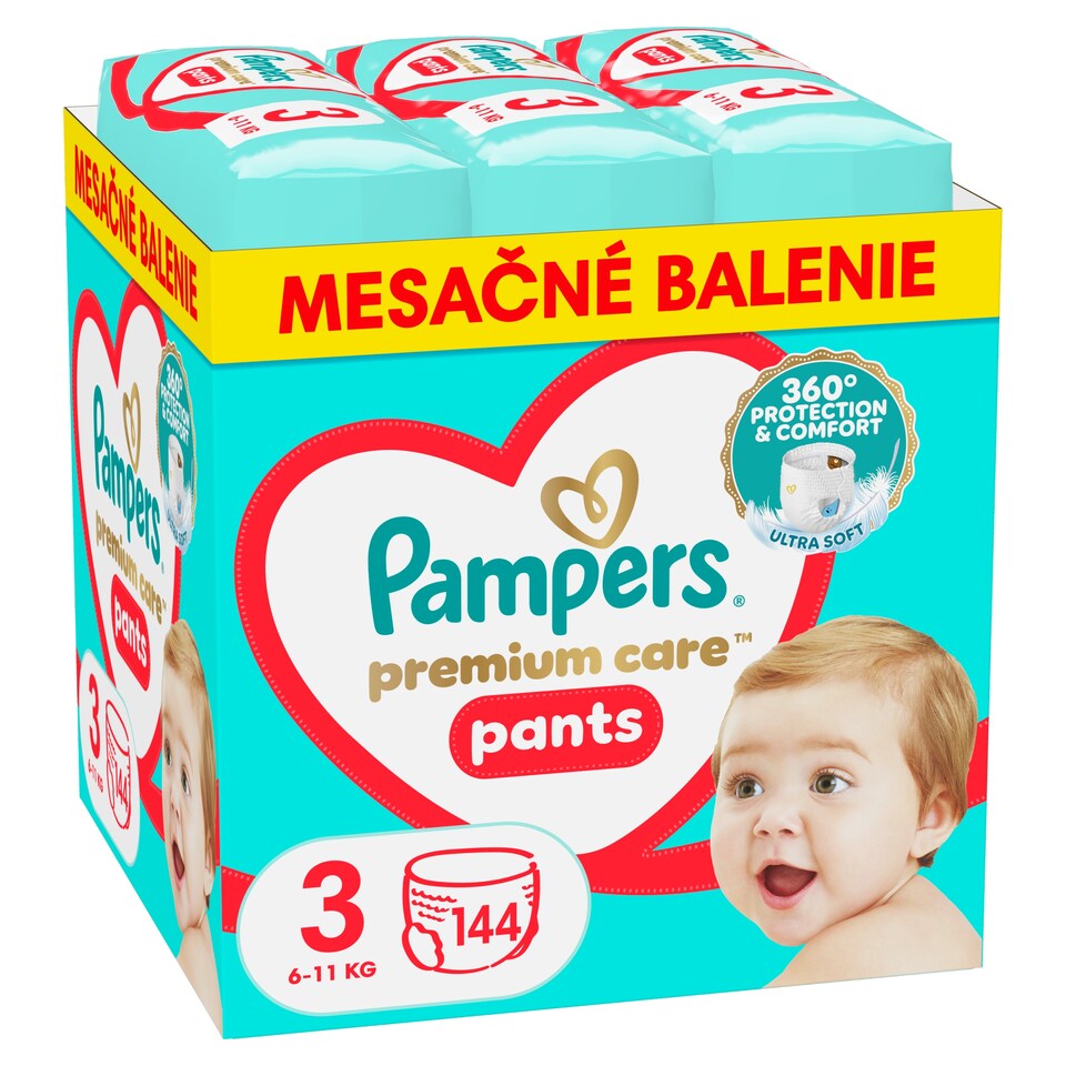 image 1 of Pampers Premium Care Pants Size 3, 144 Diapers, 6kg-11kg