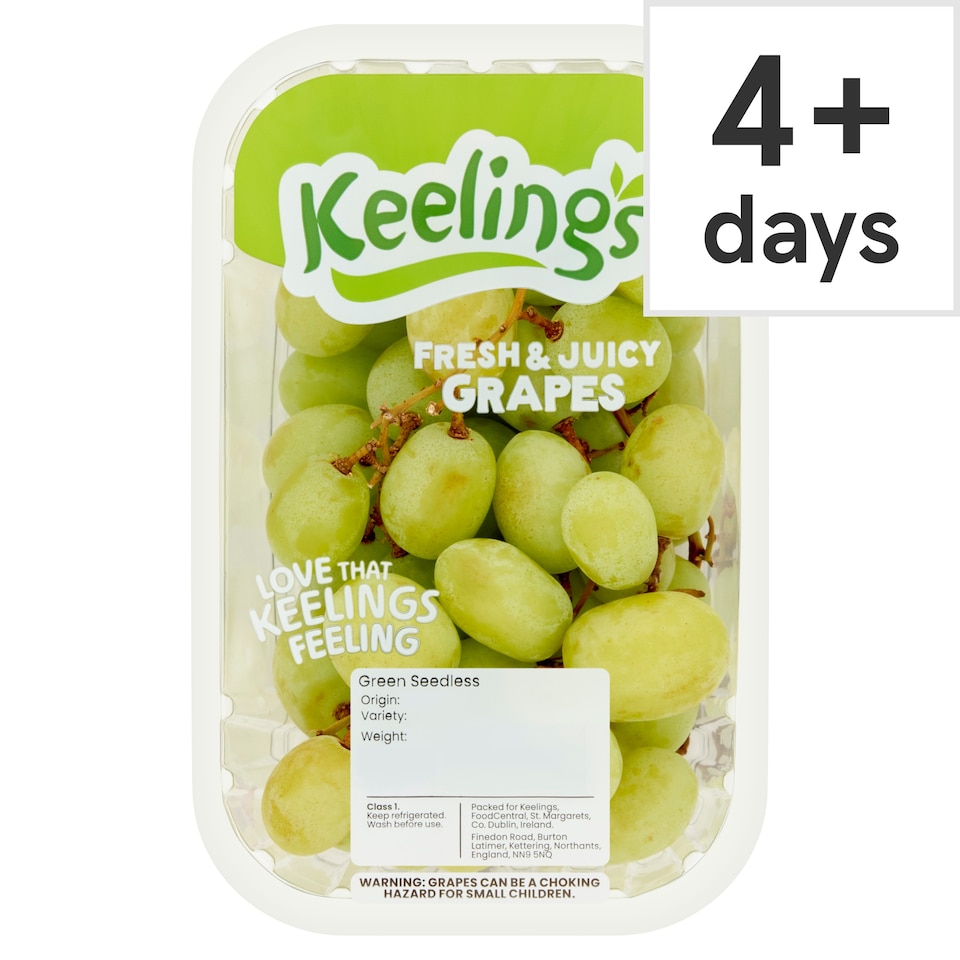Keelings Green Seedless Grapes 500g