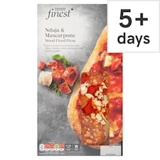 Tesco Finest Nduja And Mascarpone Wood Fired Pizza 233G
