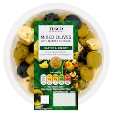 Tesco Mixed Olives with Mature Cheddar 160g
