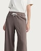 image 2 of F&F Ponte Side Stripe Wide Leg Trousers in Tan