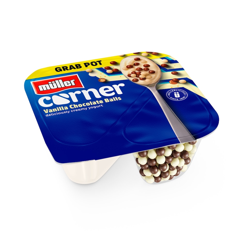 image 1 of Muller Corner Vanilla Chocolate Balls Grab Pot Yogurt 143g