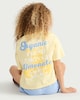 image 3 of F&F Girls 2-Piece Lemon T-Shirt and Striped Shorts Set in Multi Yellow