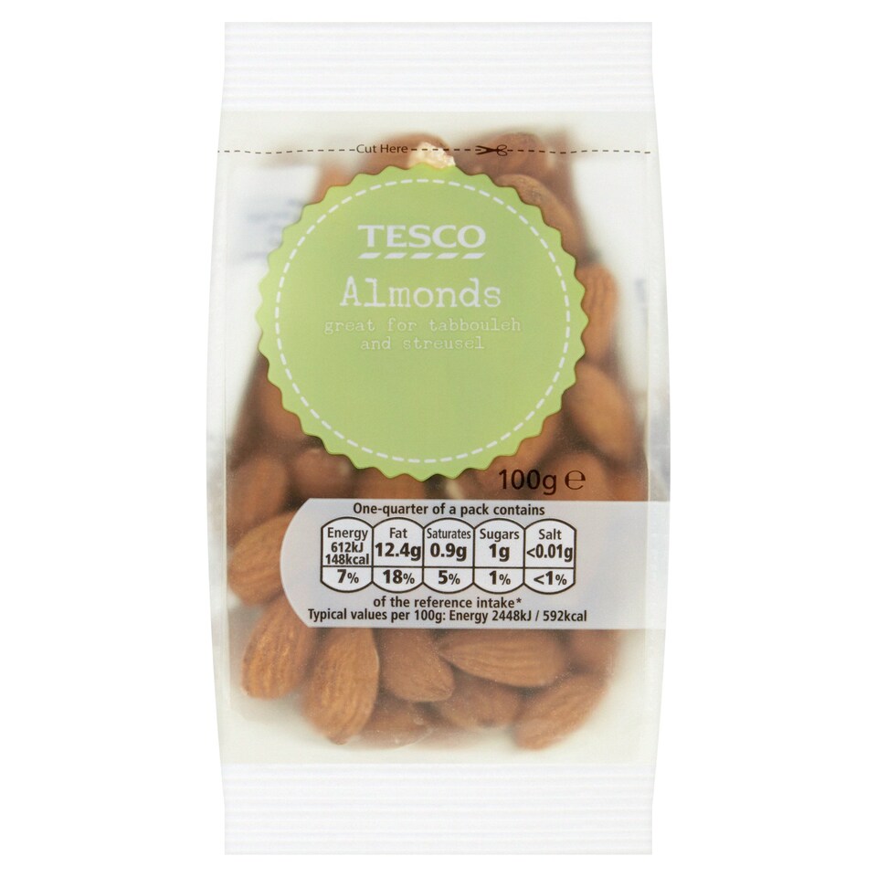 Tesco Whole Sweet Almonds 100G