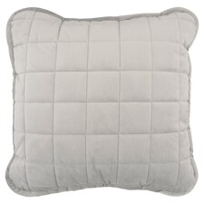 F&F Home Silver Quilted Velvet Cushion 