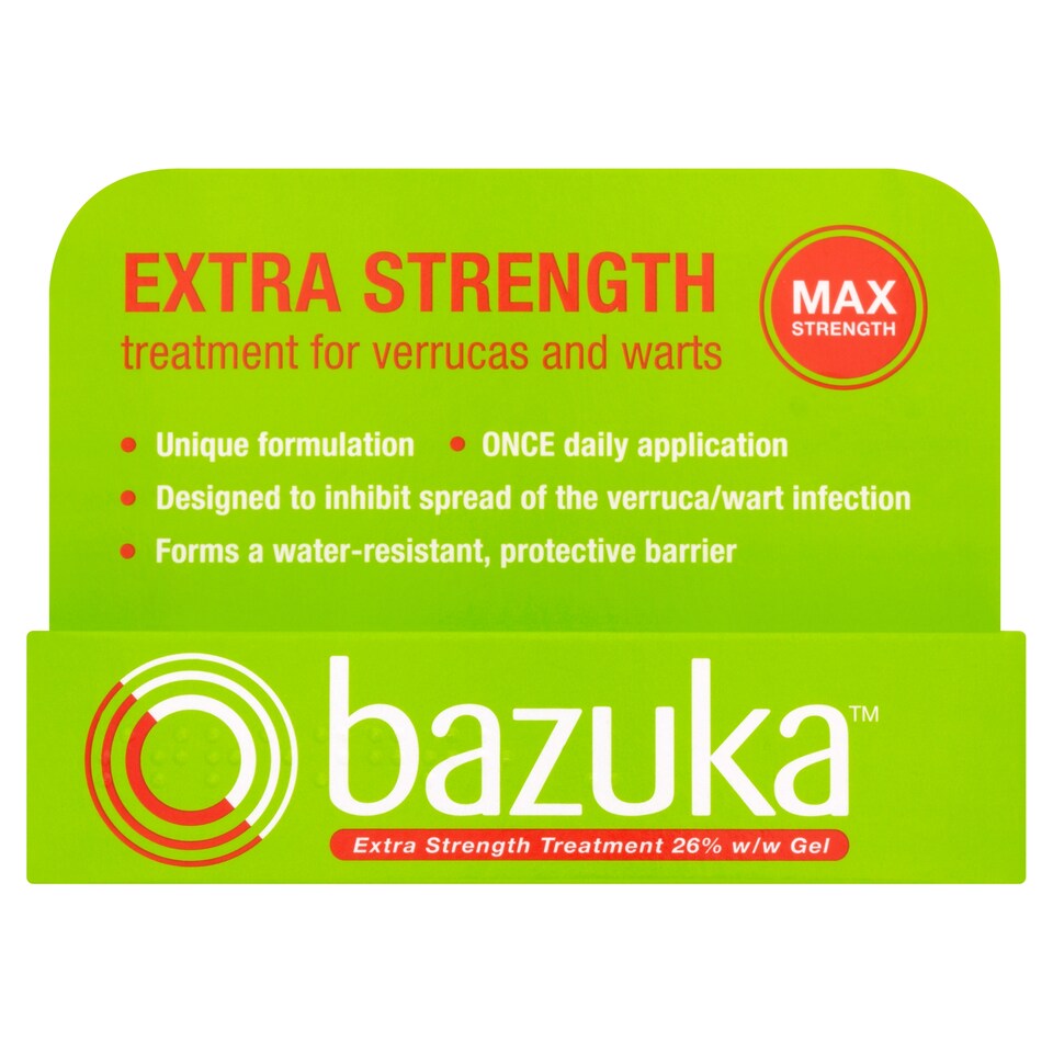 image 1 of Bazuka Extra Strength Treatment Gel for Verrucas, Warts 6g