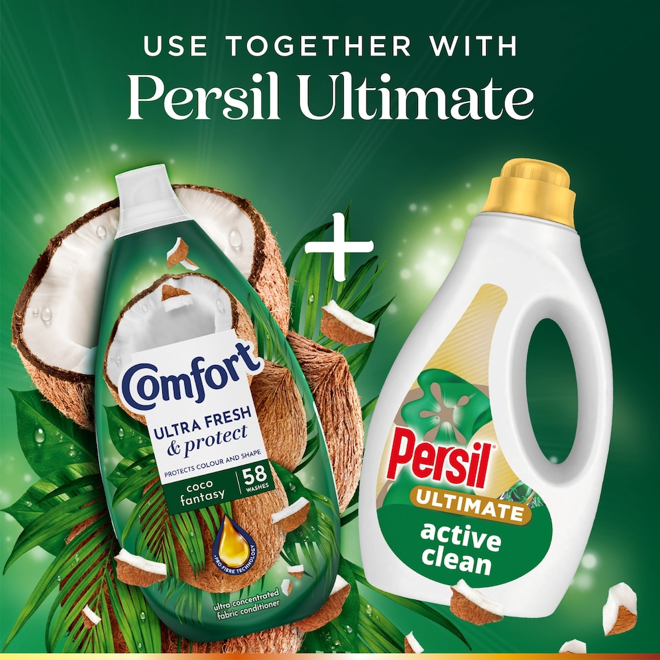 image 1 of Comfort Ultra Fresh & Protect Fabric Conditioner Coco Fantasy 58 Washes 870ml