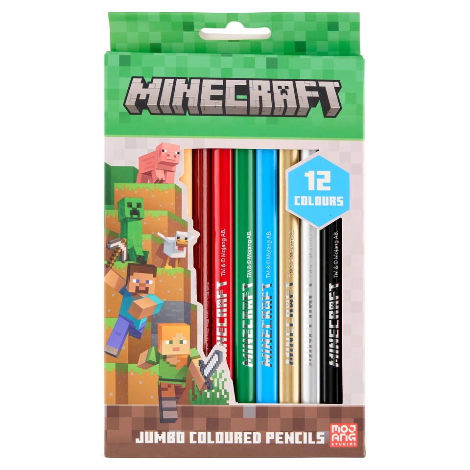 Minecraft Jumbo pastelky 12 ks