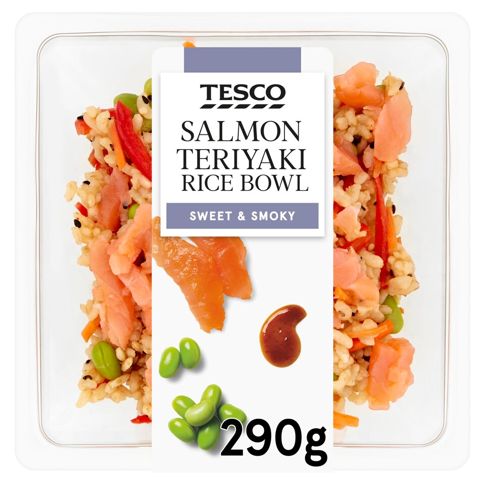 Tesco Salmon Teriyaki Rice Bowl 290G Tesco Groceries