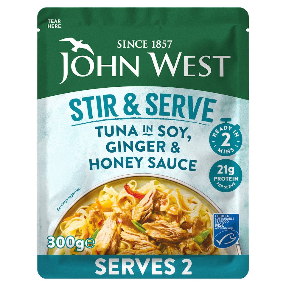 image 1 of John West Tuna Stir & Serve Soy Ginger & Honey Sauce 300g