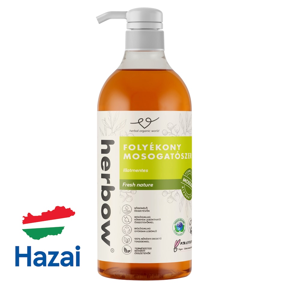 Herbow Fresh Nature Fragrance-Free Liquid Dishwashing Detergent 500 ml