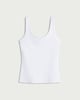 image 4 of F&F Cotton Rich Ribbed Scoop Neck Vest in White