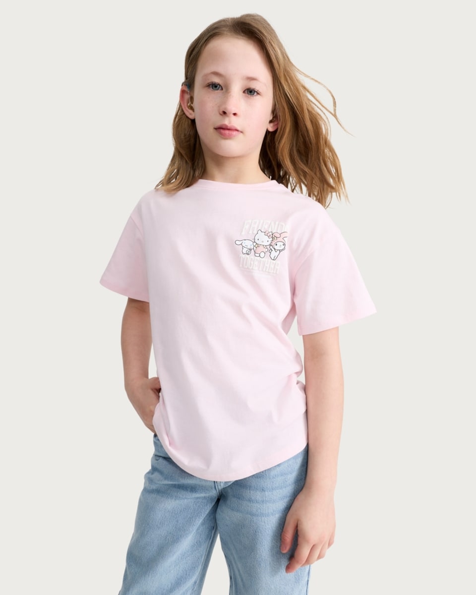 image 1 of Hello Kitty Pure Cotton T-Shirt in Pink