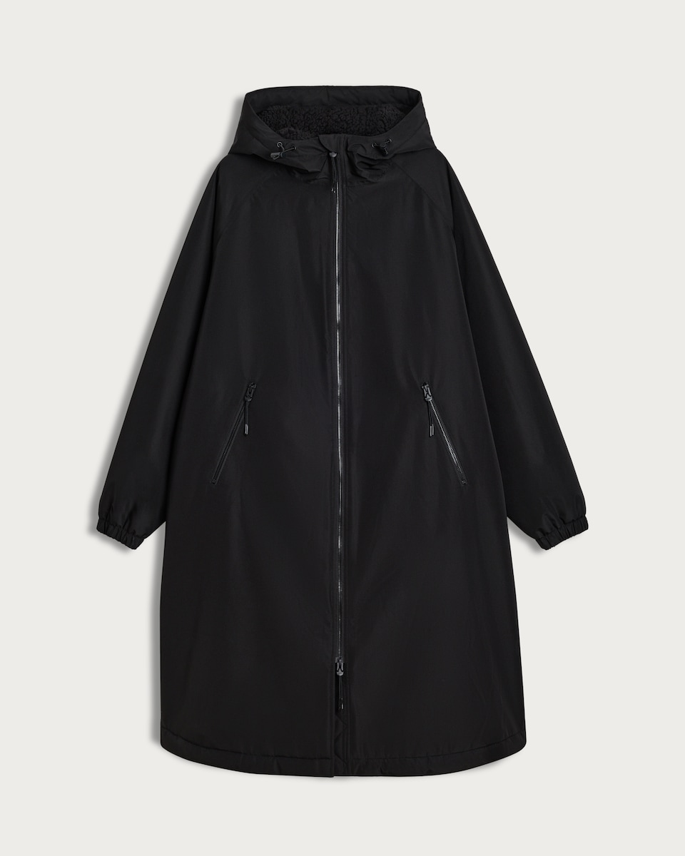 image 1 of F&F Active EVERYWEATHER Waterproof All Weather Robe  in Black