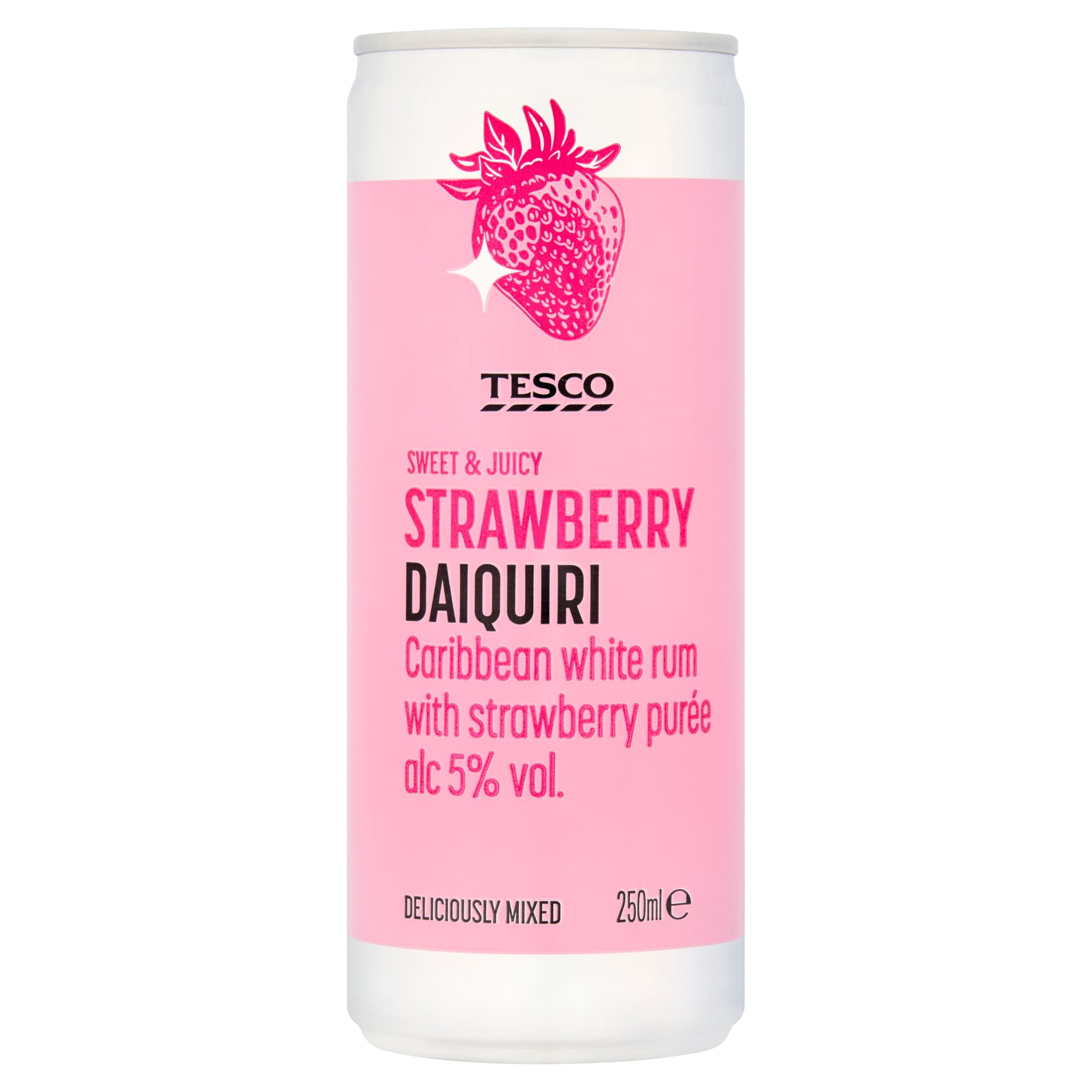 Tesco Strawberry Daiquiri Caribbean White Rum 250ml