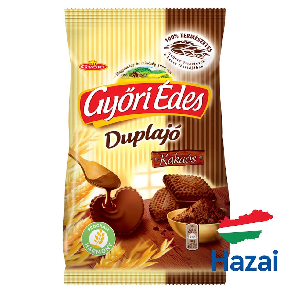 Győri Édes Duplajó Cocoa Biscuits Dipped In Cocoa Coating 150 G