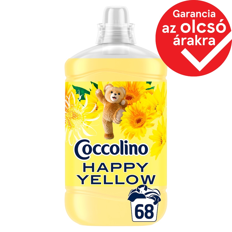 Coccolino Fresh & Soft Happy Yellow öblítőkoncentrátum 68 mosás 1700 ml